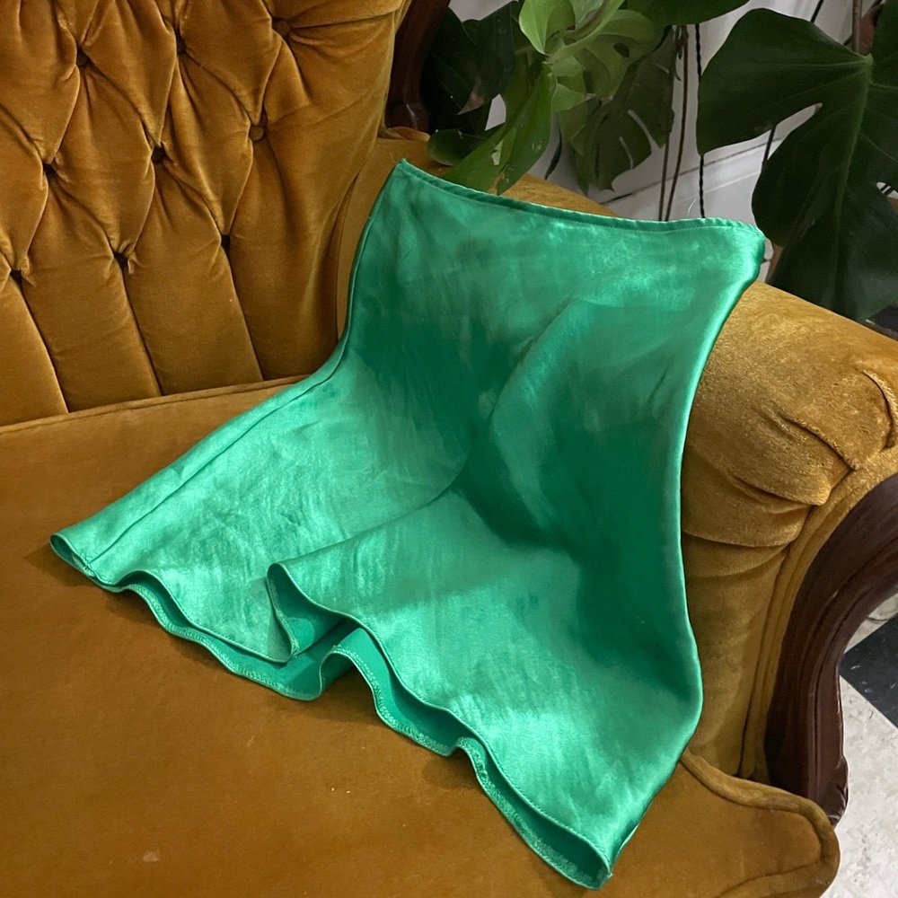 Green satin skirt ASOS